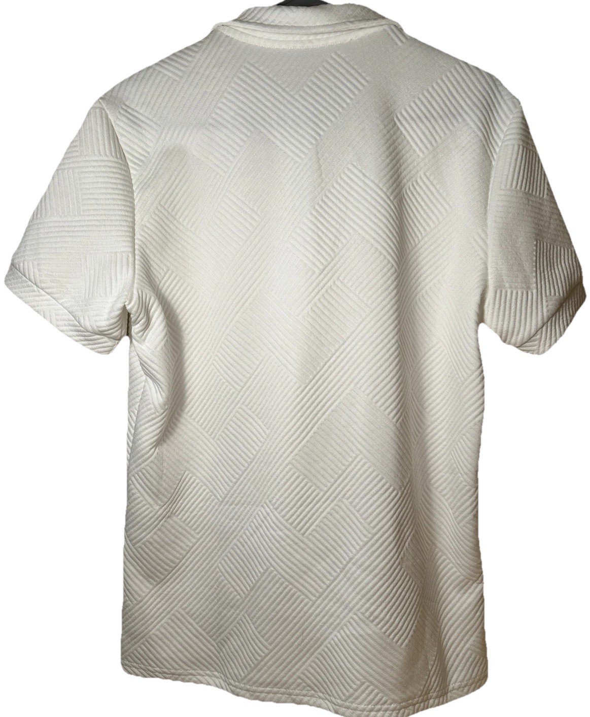 Men’s Size Small Pullover Textured Quilted White Manfinity 1/4 Zip gallery