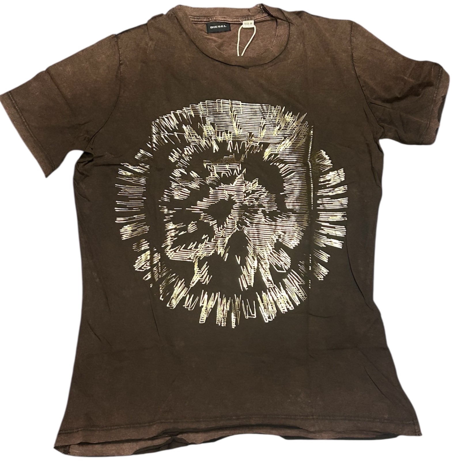 Vintage Y2K $98 DIESEL Brown MIREY Short Sleeve Slim Fit Designer T-shirt NWT gallery