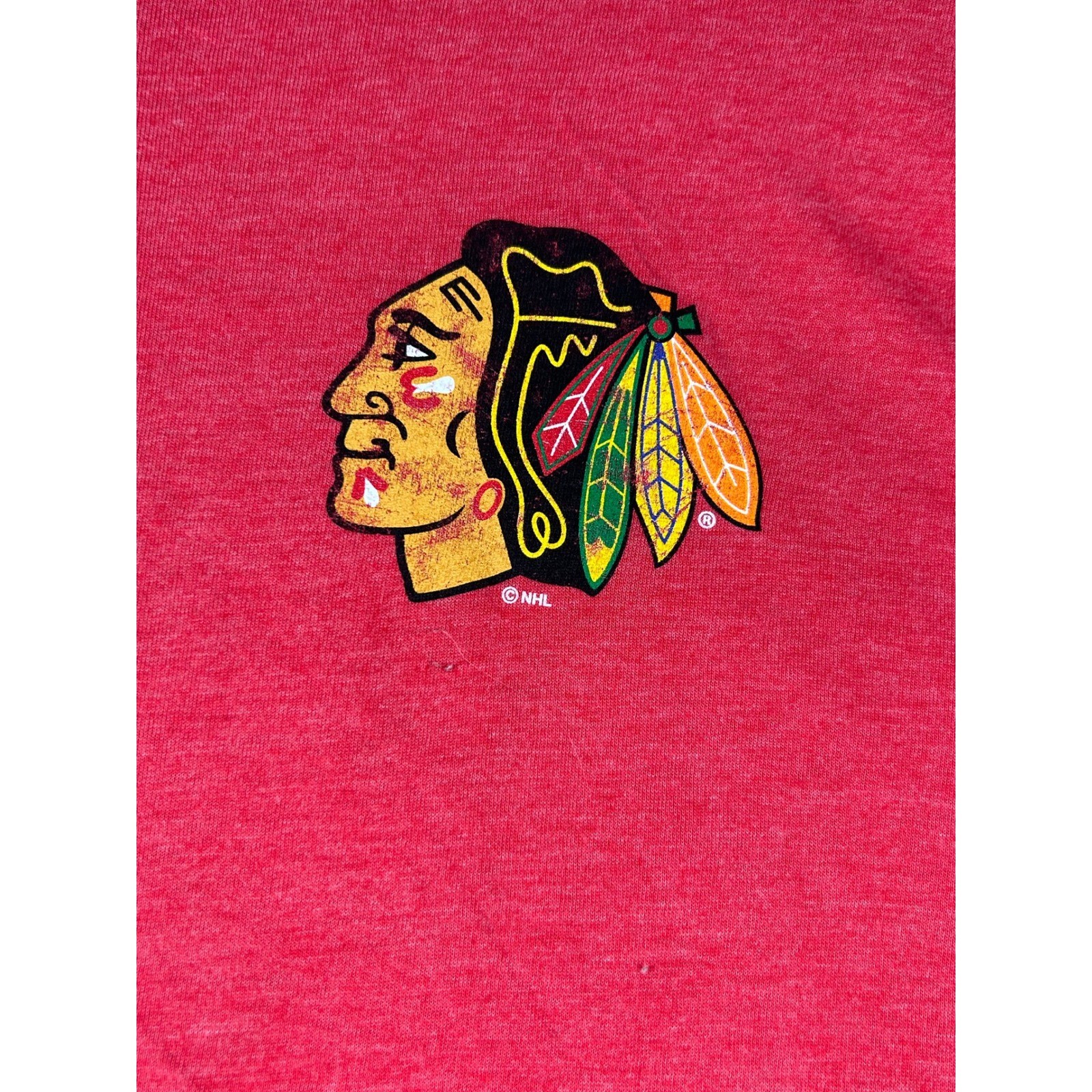 Fanatics Mens NHL Chicago Blackhawks Graphic T Shirt XL Orange Red Hockey NWT gallery