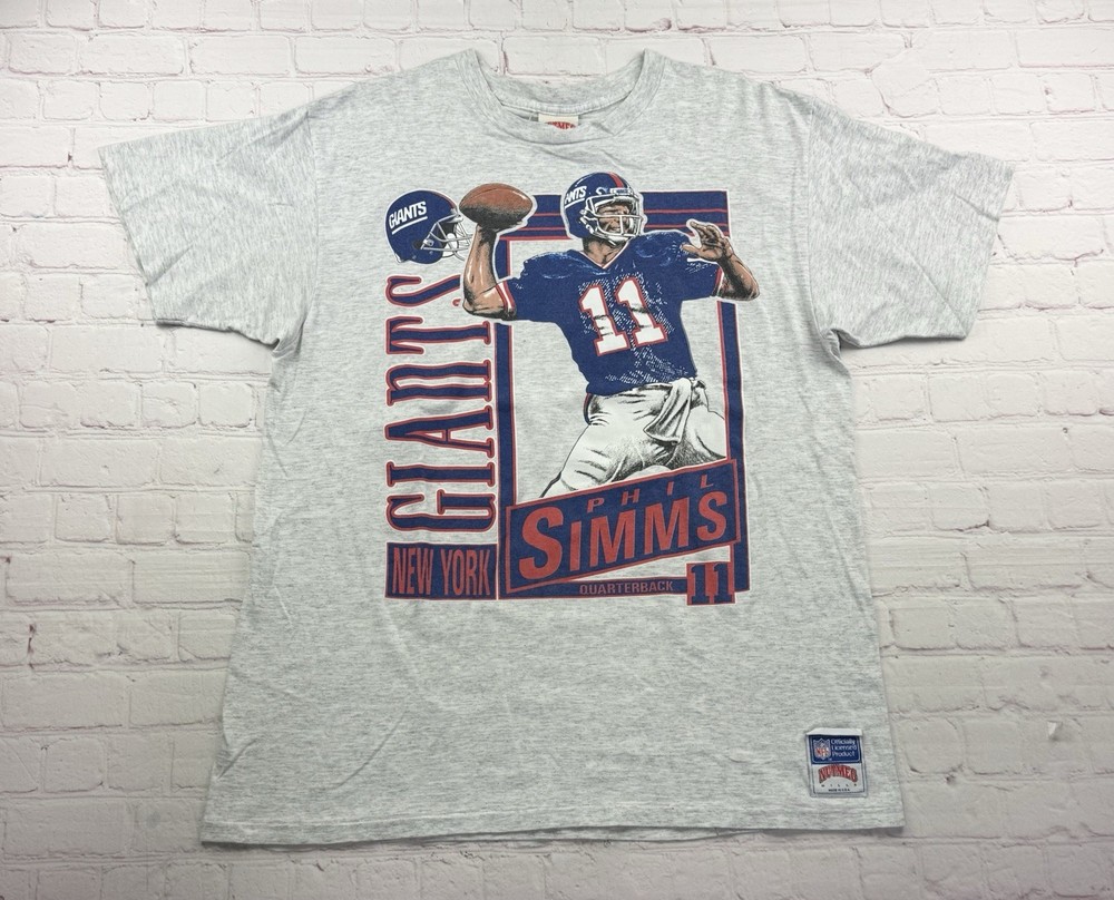 Vintage Nutmeg Phil Simms New York Giants Double Sided T-Shirt Size – Mens XL