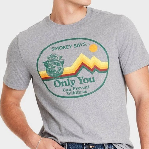 Goodfellow & Co Men's Short Sleeve Graphic Tee Shirt X-LARGE Smokey Bear Says gallery