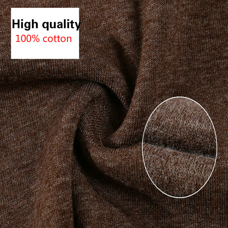 Men Cotton High Neck Pullover T-shirts Long Sleeve Tops Stretch Undershirt Basic gallery