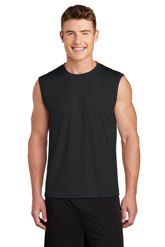 Sport Tek Sleeveless Posi Charge Competitor T Shirt Black True Royal ST352 gallery