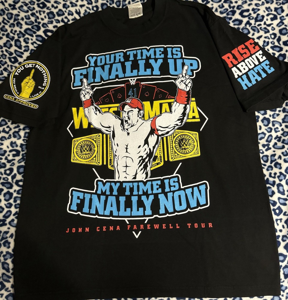 WWF/WWE John Cena Farewell Tour Rap Tee Shirt IYKYK Men’s Large