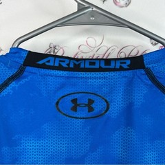Under armour tshirt compression heat gear Men’s Blue and Black Short Sleeve Tee
