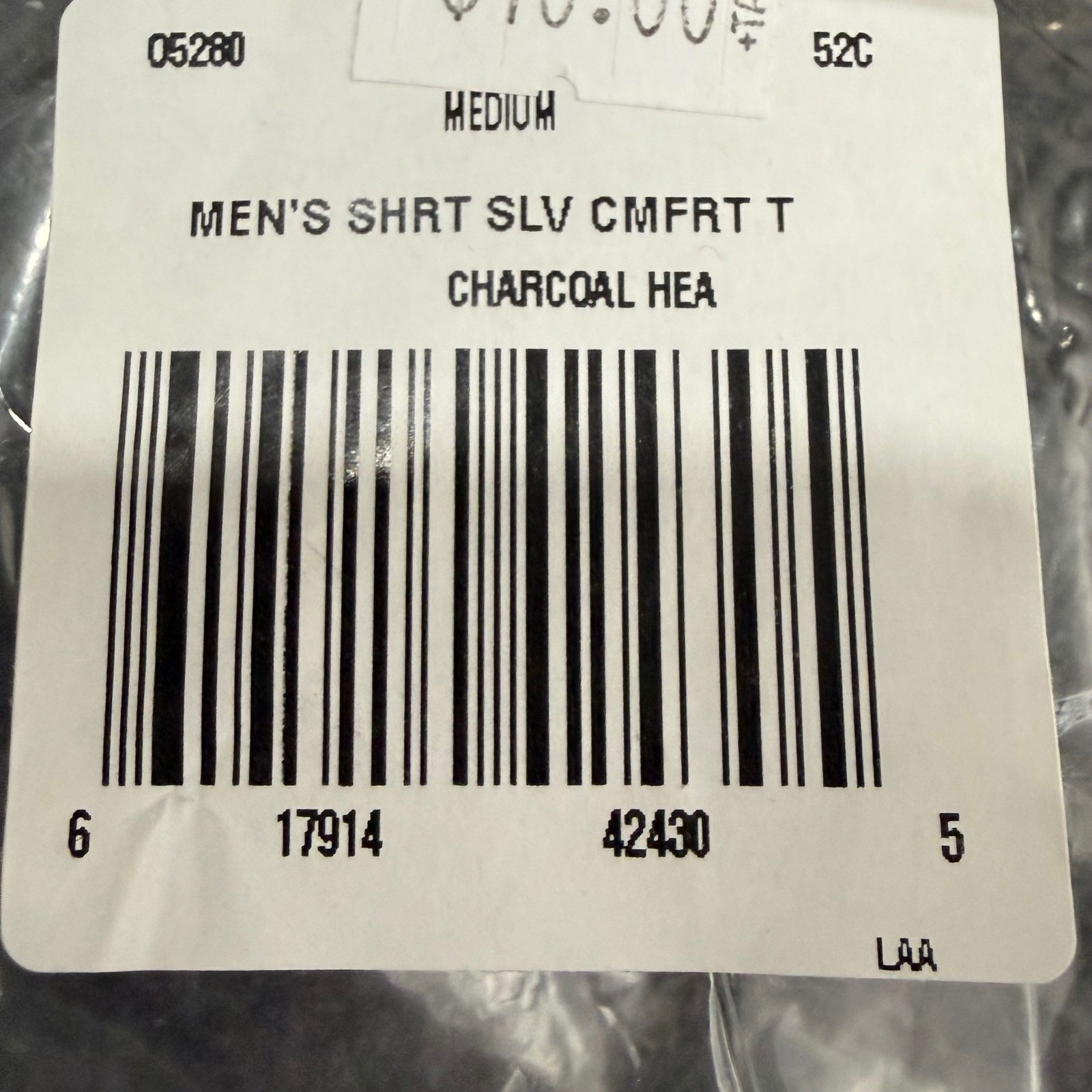 Hanes Mens Medium 4 Pack T-Shirt Charcoal Heather Gray Comfort Tee Basics 5095 gallery