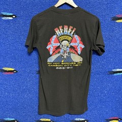 3-D Emblem Harley-Davidson American Steel Black T-Shirt Vintage Large