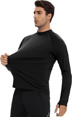 Men Basic Layer Long Sleeve Pullover Soft Comfortable Warm Tops Turtleneck Shirt