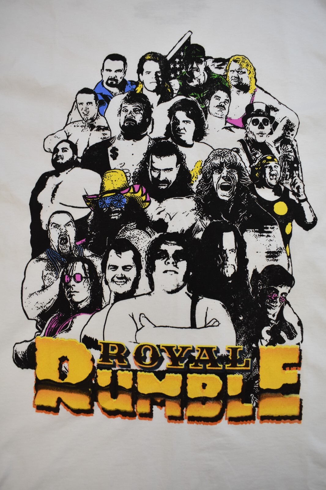 WWE Mens Royal Rumble Retro Graphic Andre, Brett (2021 Print) Shirt New Medium gallery