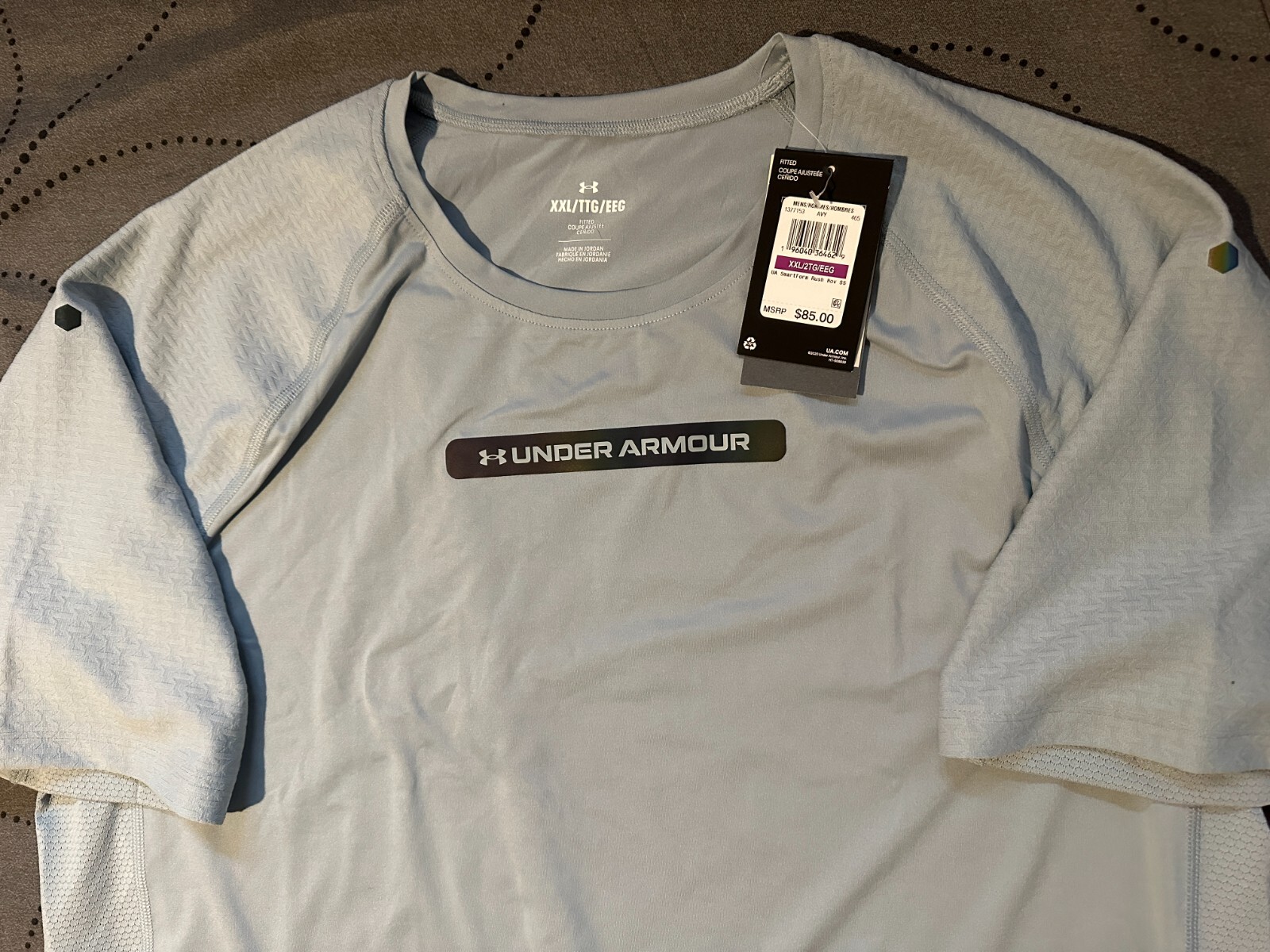 UNDER ARMOUR RUSH SMART RECOVERY SEMI SPHERE FITTED SHIRT SIZE 2XL MEN $85.00 gallery