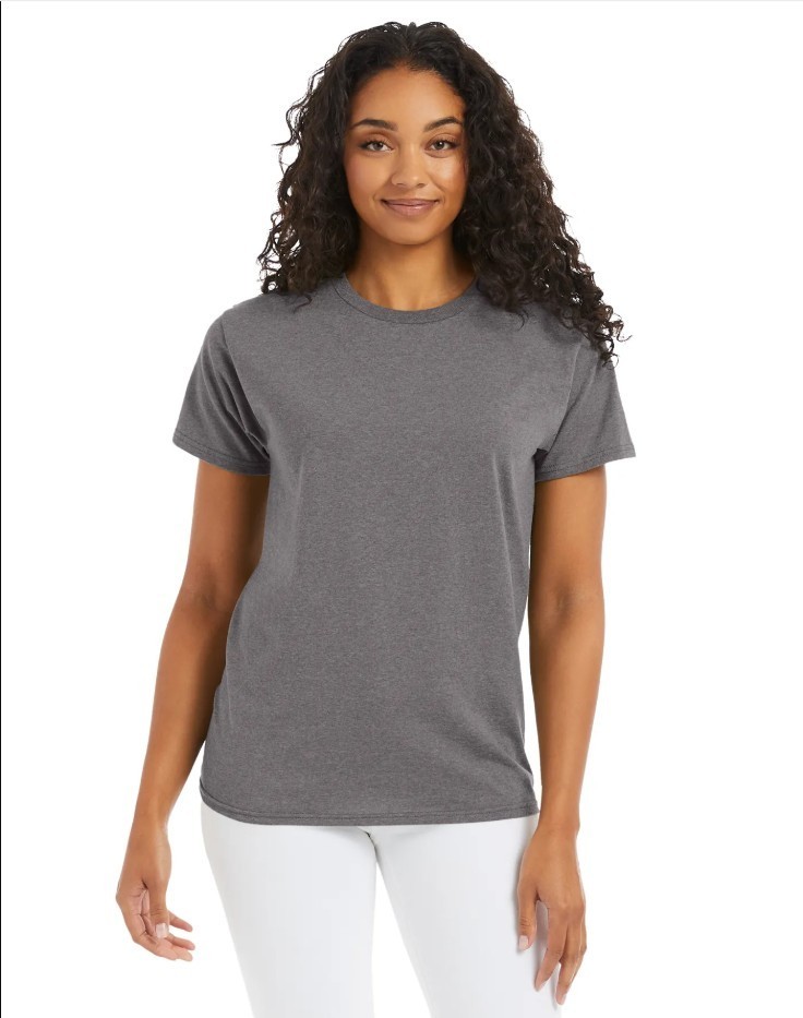 Hanes 5170 5XL EcoSmart Crewneck Short Sleeve Tee Pit to Pit 31" Oxford Gray gallery