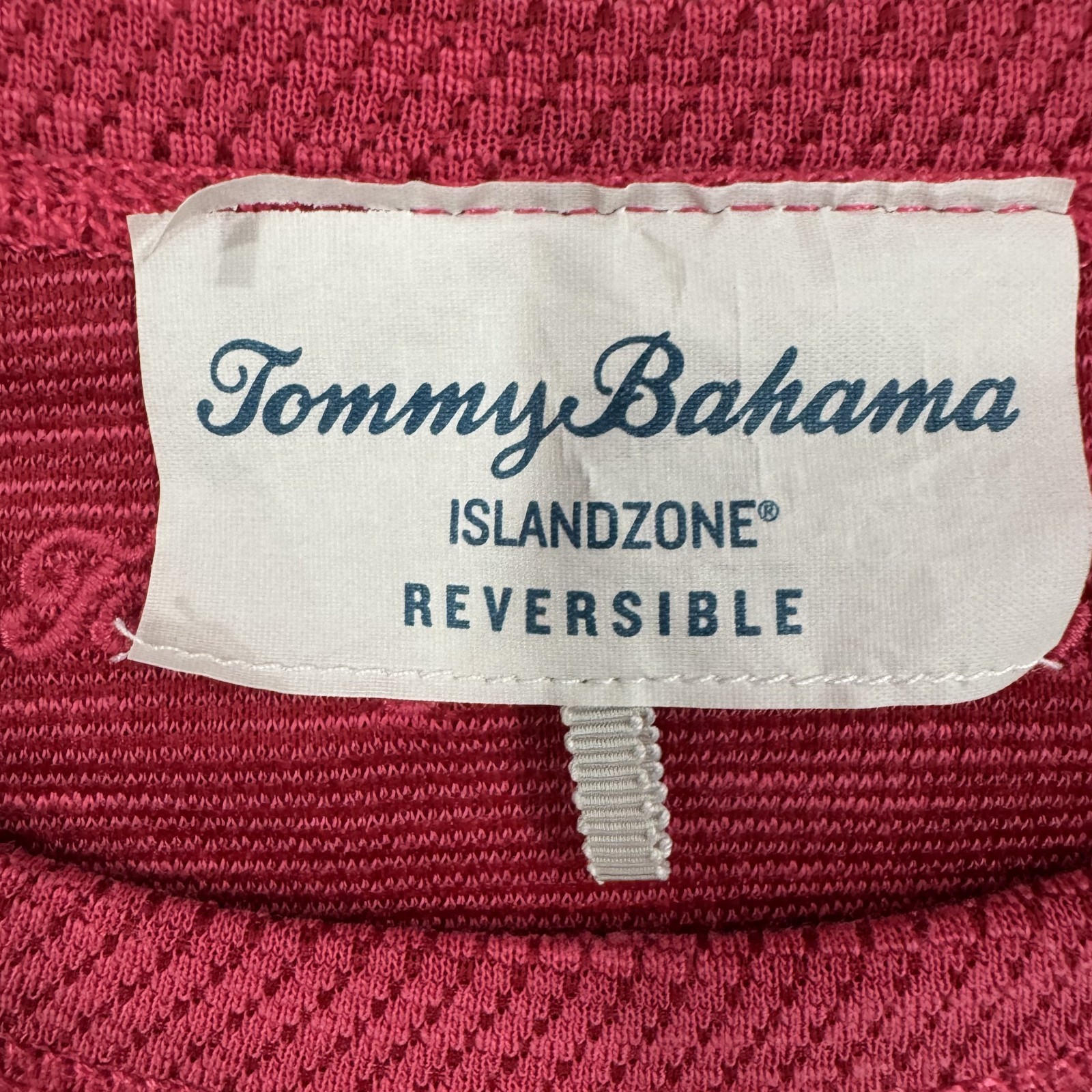 Tommy Bahama Mens T Shirt Large Red Islandzone Reversible Coolmax Tencel Modal gallery