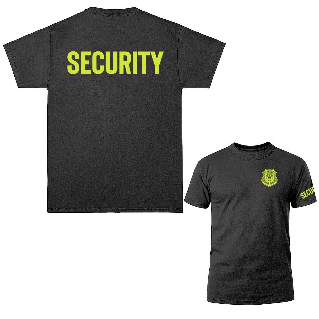 “Security” Size S-5XL Front/Back Event Staff Uniform T-shirt