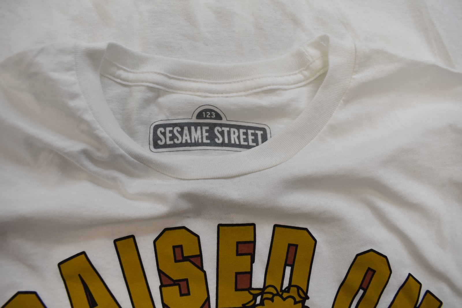 Sesame Street Mens Raised On The Streets White Shirt New S, M, L, XL, 2XL gallery