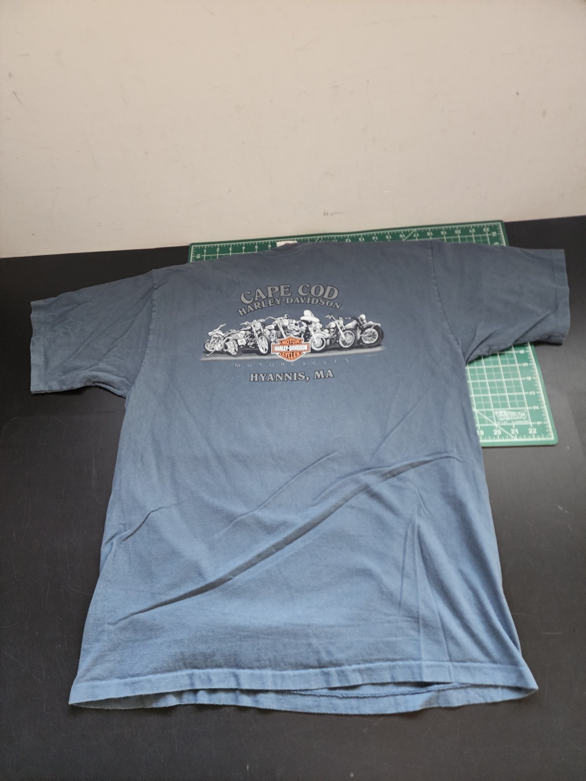 Harley Davidson Legendary Double Sided T-Shirt Sz XL Blue Cape Cod Hyannis MA gallery