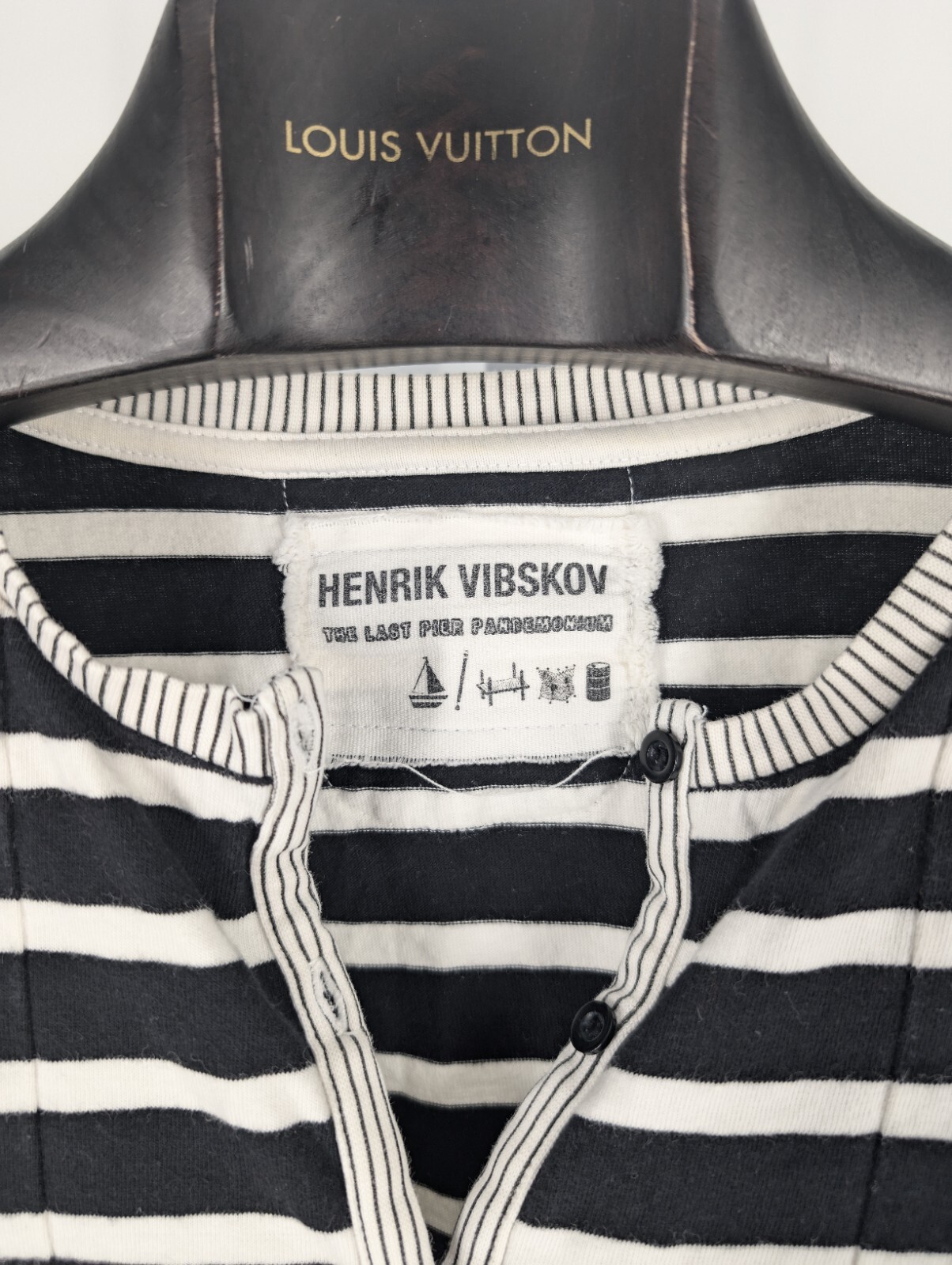Henrik Vibscov AW 2011 Op Art Contrast Stripe Breton Sailor Henley Shirt Cotton gallery