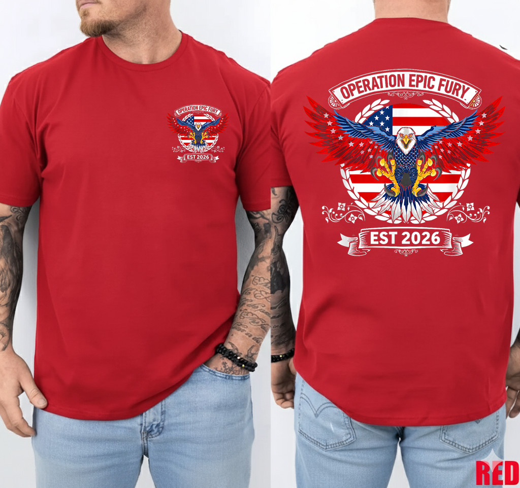 Operation Epic Fury Military Tactical Patriotic USA Graphic 2 Side T-Shirt gallery