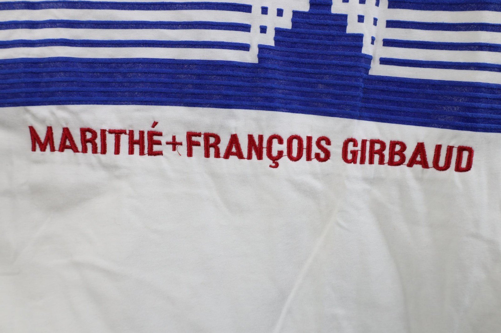 Deadstock Vintage 90s Marithe Francois Girbaud Mens XL LCD Baggy T-Shirt White gallery