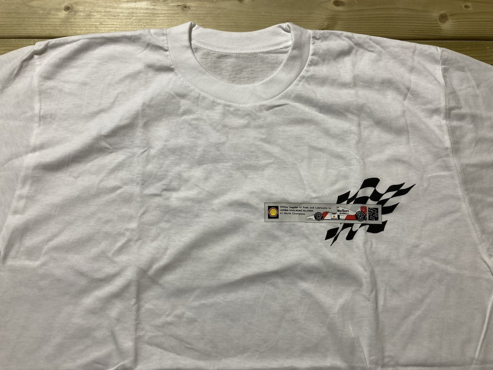 Vintage Honda Marlboro McLaren Shell Formula 1 Racing Team Tee T Shirt One Size gallery