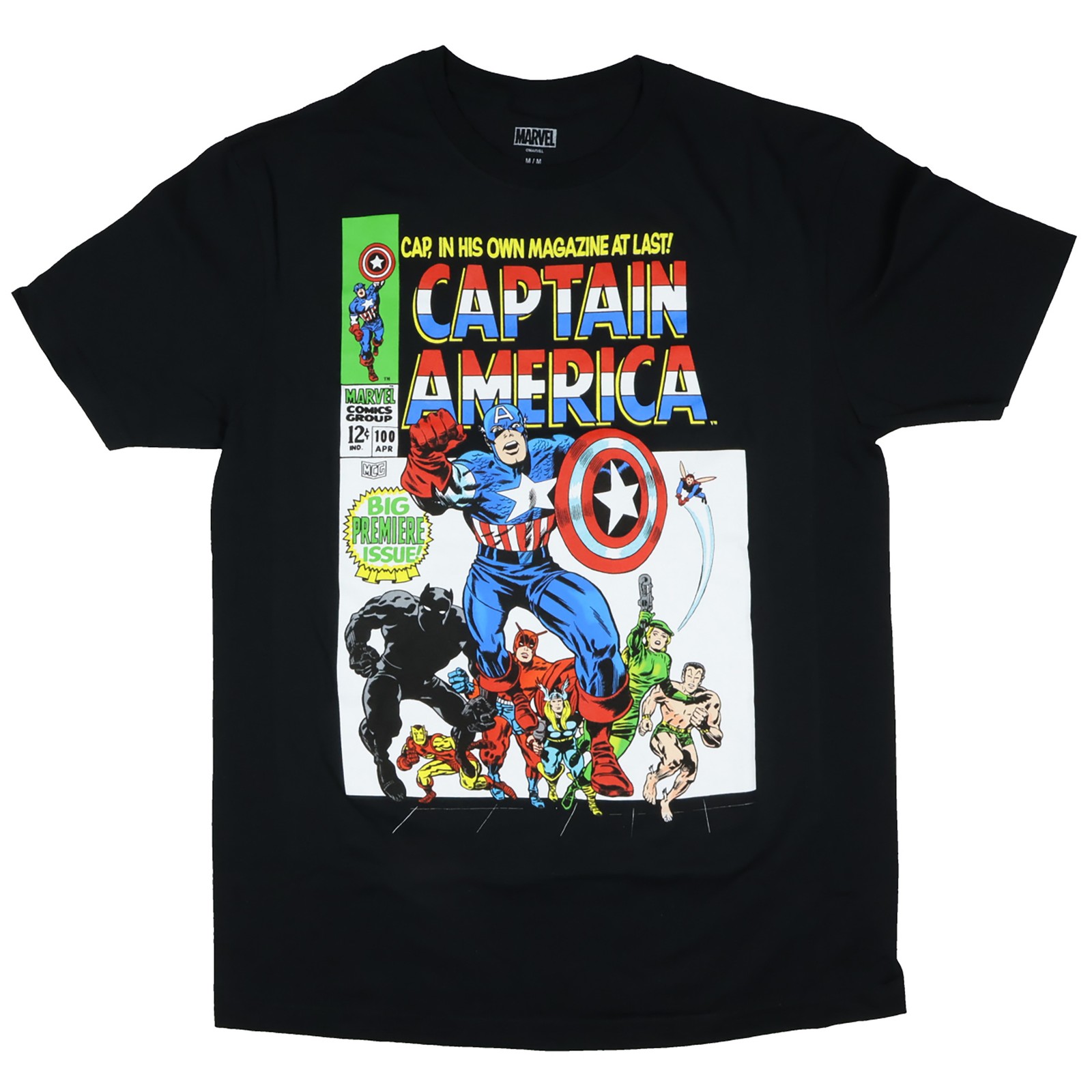 Marvel Comics Captain America Silver Age Mens Graphic Adult Short Sleeve Tee(2X) gallery