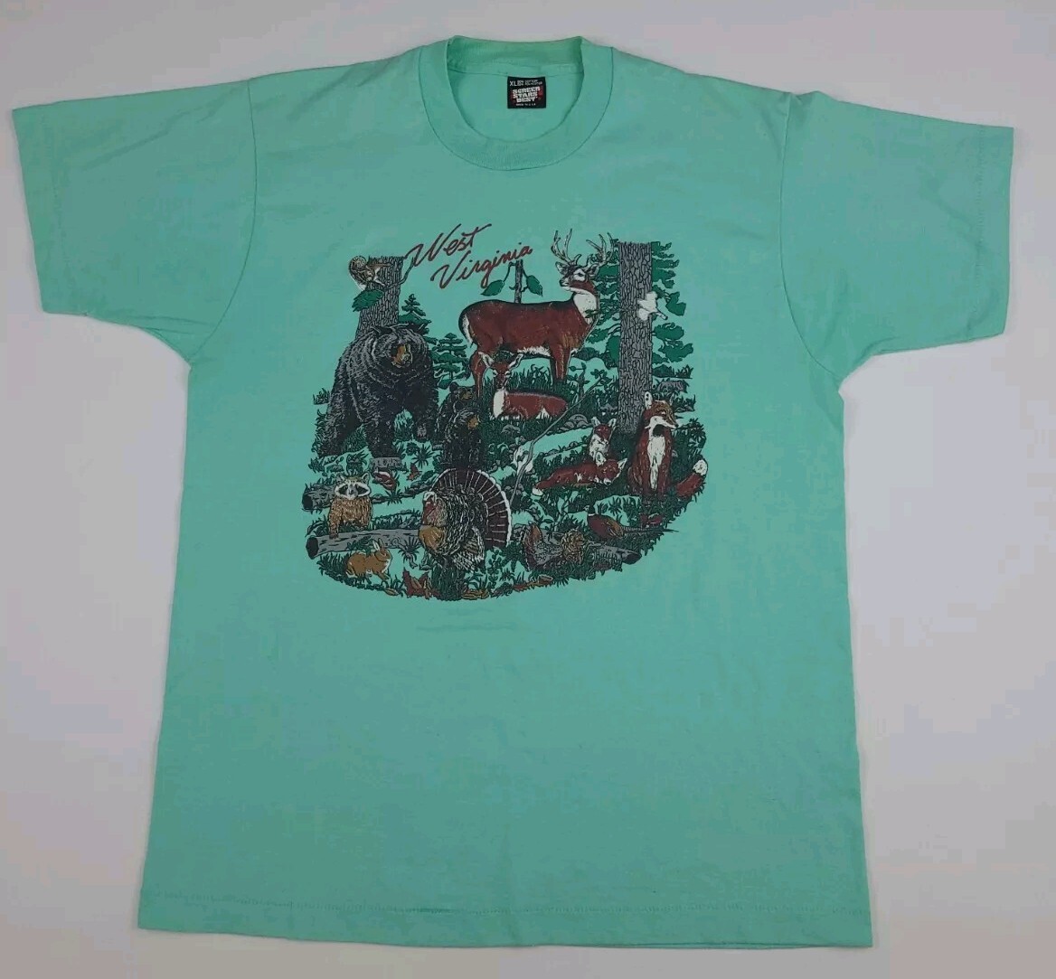 Vintage West Virginia Outdoor Nature Animals Wildlife Wilderness Art T Shirt USA