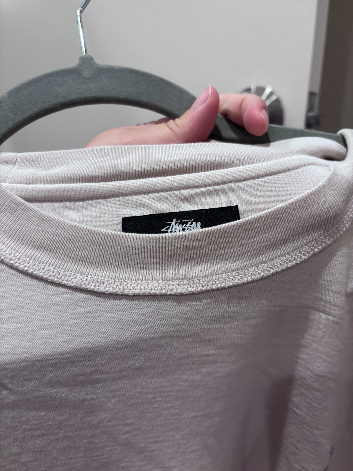 Stussy Lazy Tee Size M In Bone Color T-Shirt gallery