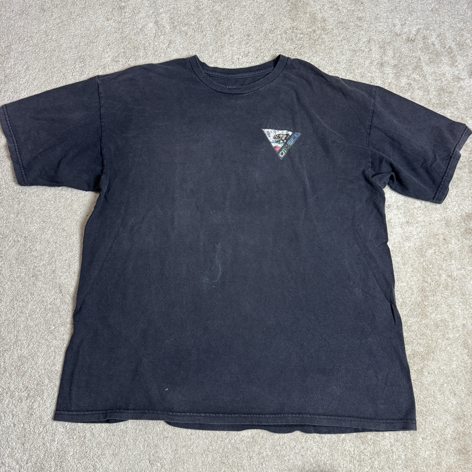O Neill Mens Crew Neck T Shirt Classic Fit XL Black Faded gallery