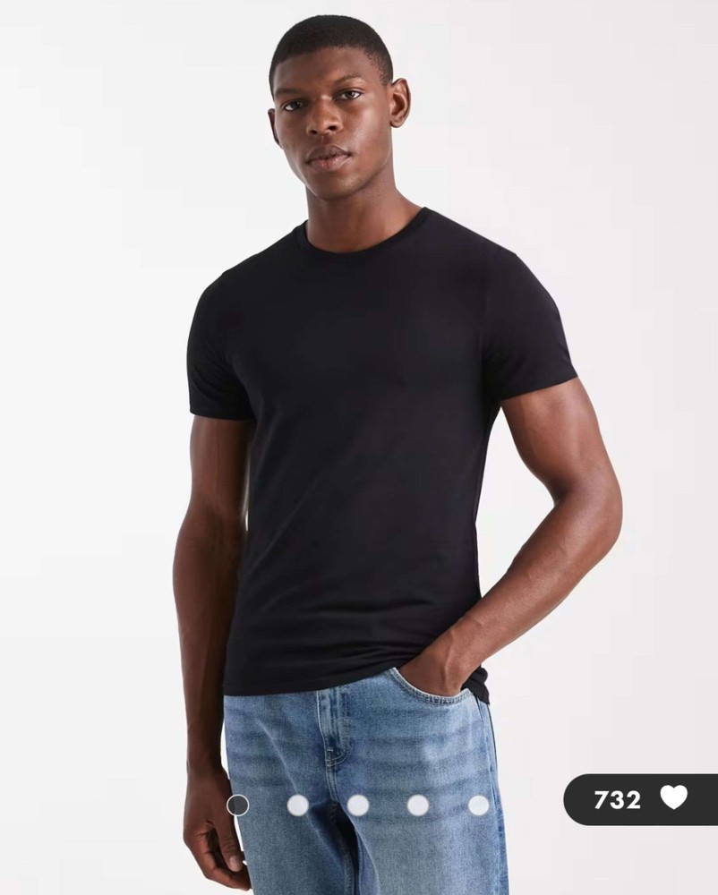 ASOS DESIGN essentials muscle fit T-shirt in black Size S