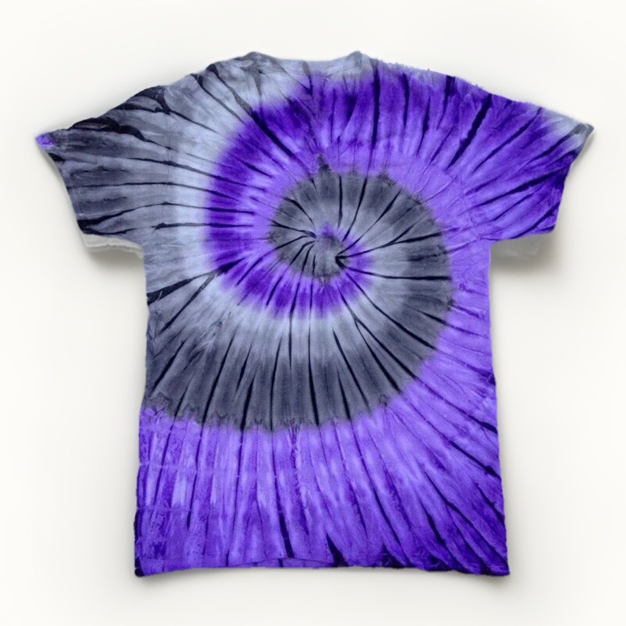 *New* 2XL - Sm Handmade Tie Dye, Violet Gray Spiral, Crew or V-Neck gallery