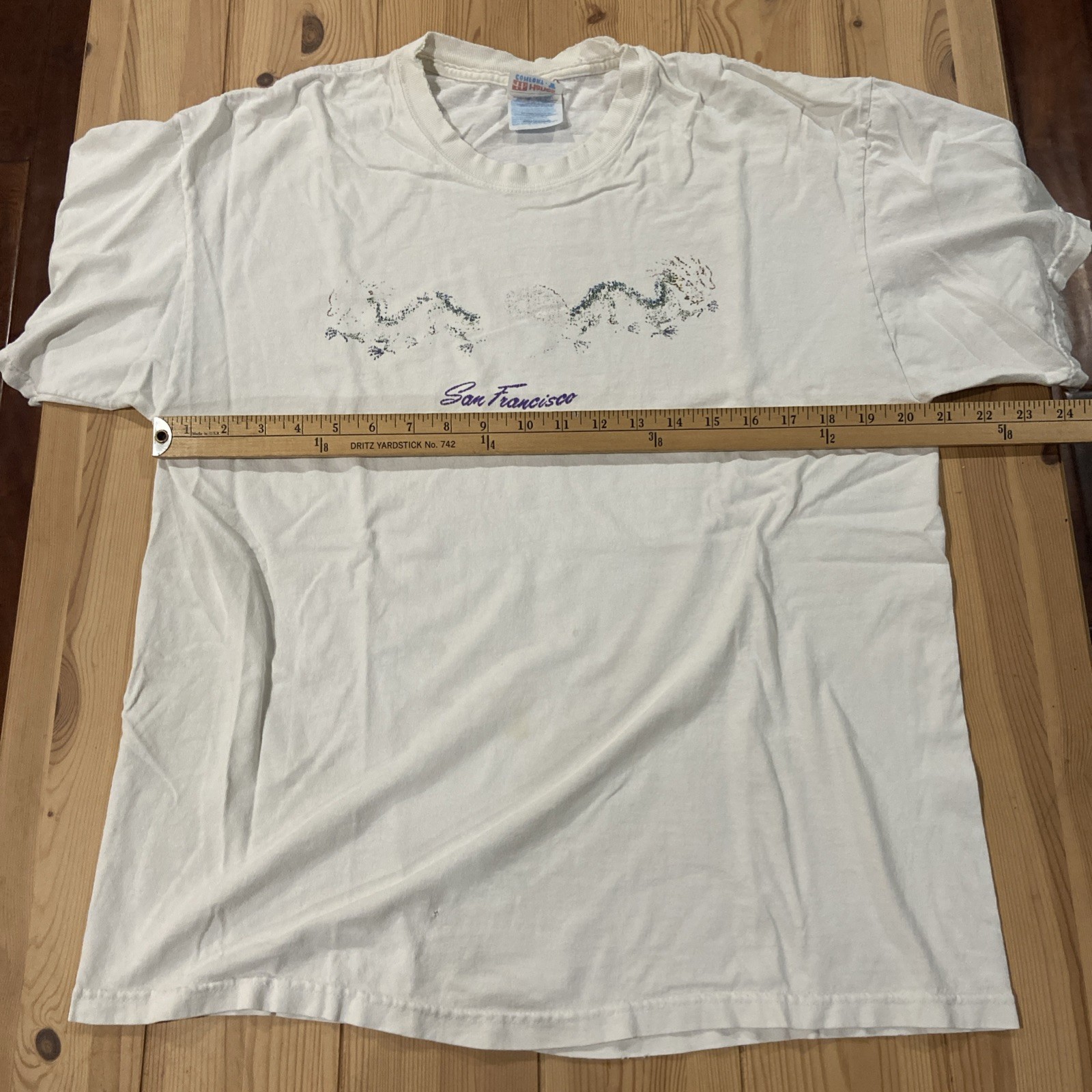 Vintage San Francisco China Town Dragon T Shirt Size L Super faded gallery