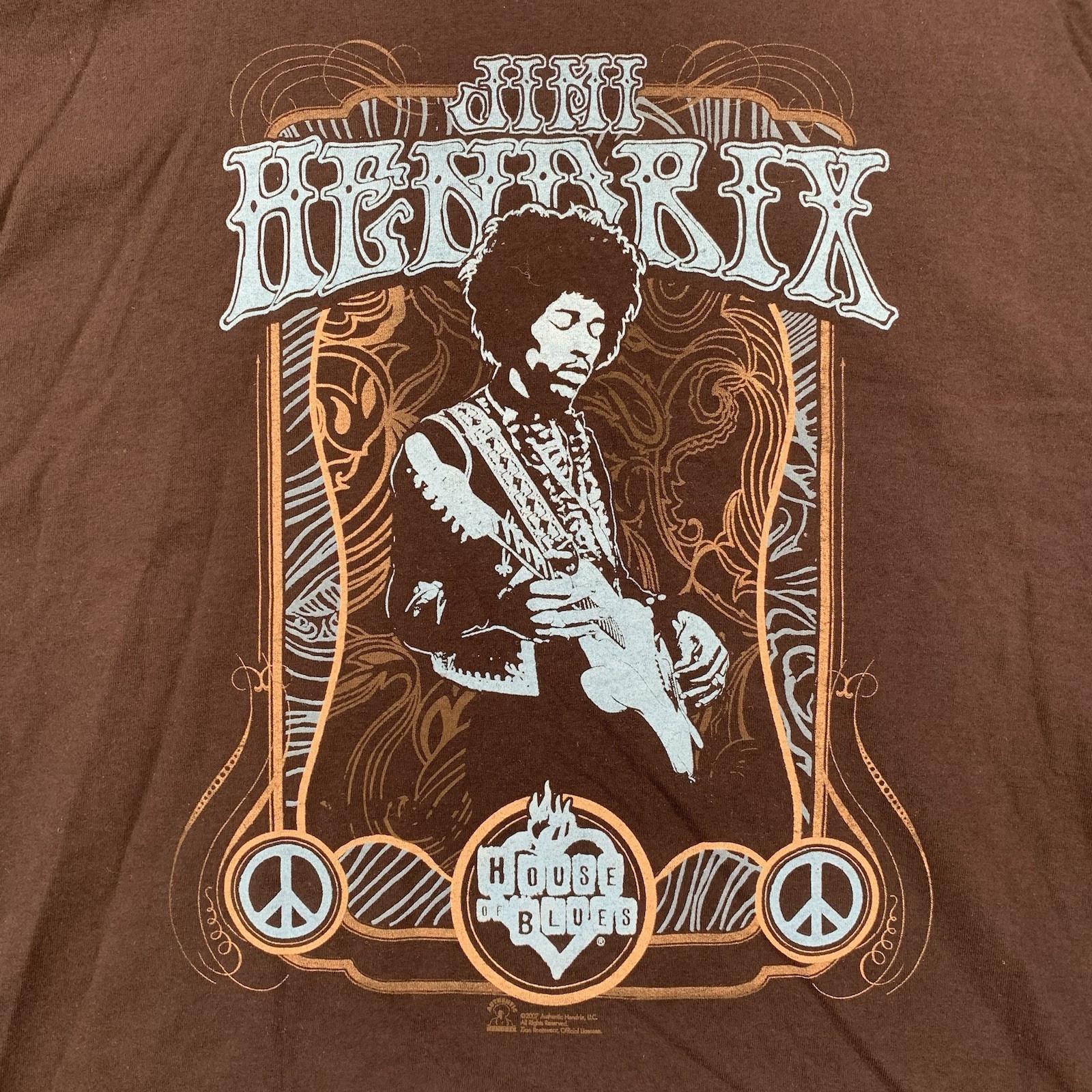 New Jimi Hendrix House Of Blues 2007 Short Sleeve 2XL Double Stitch Black *HOLE gallery