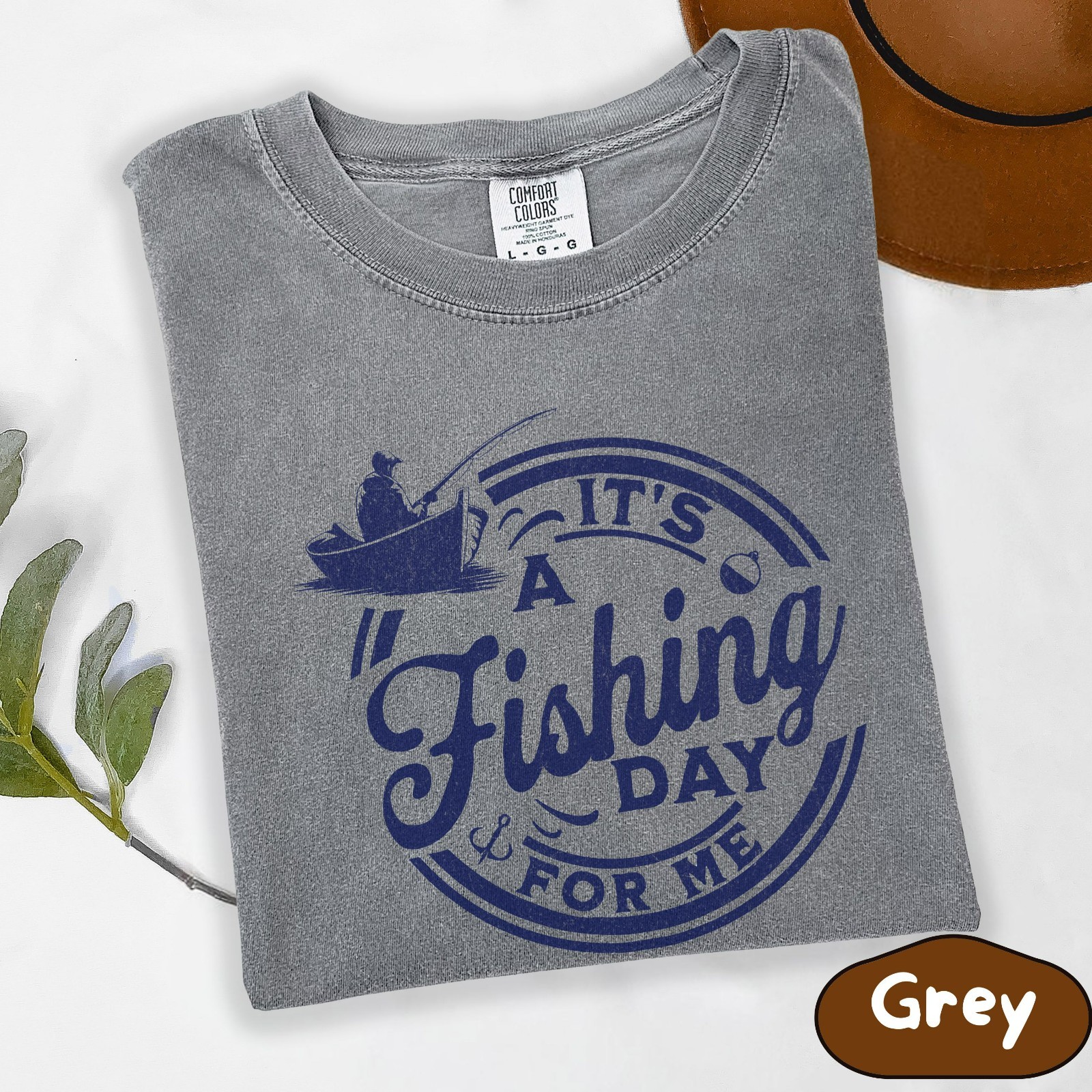Its a Fishing Day for Me Comfort Colors T-Shirt, Fisherman Shirt, Lake Life Tee gallery