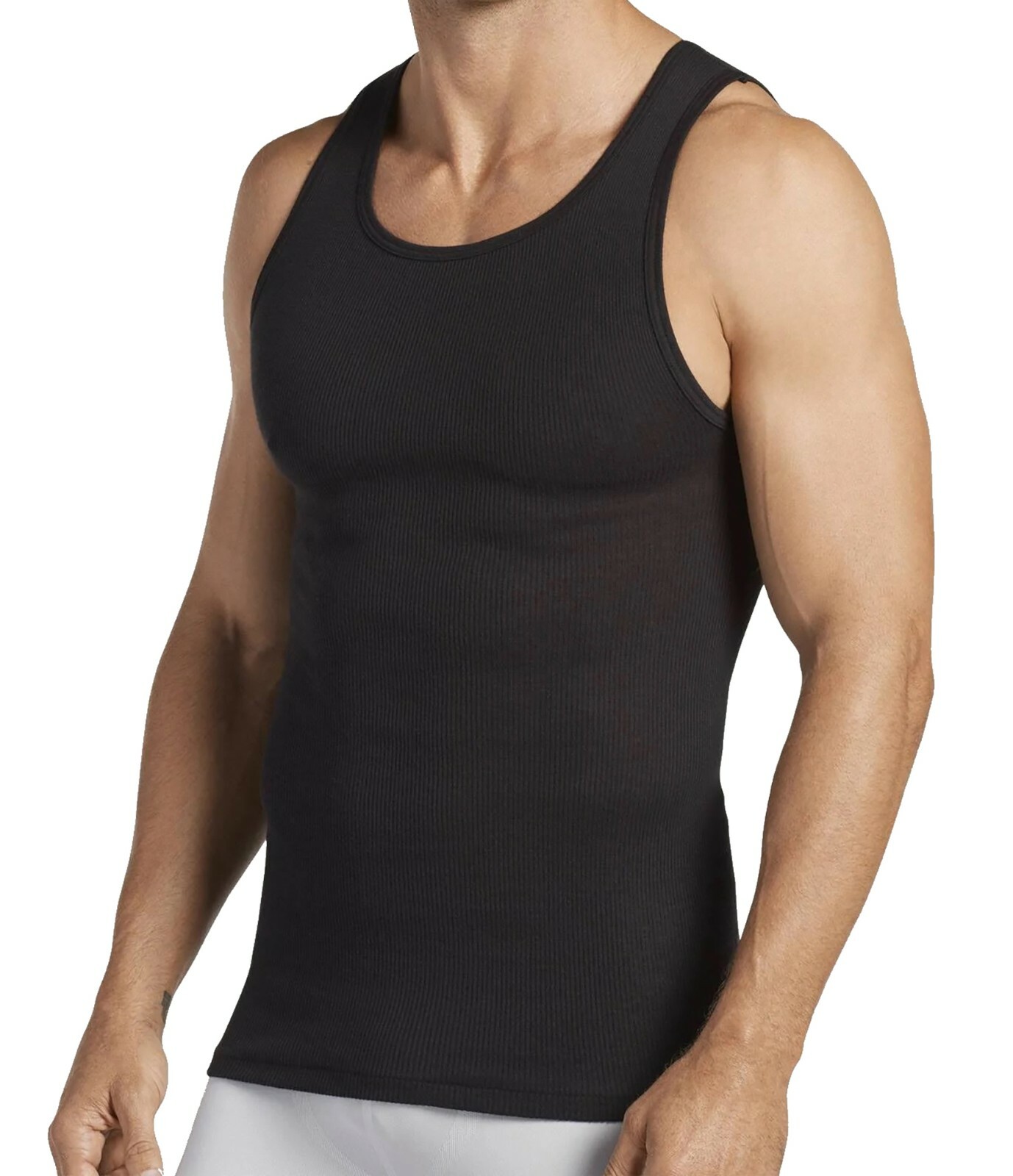 New Men’s A-shirt Tank Top Undershirt ribbed 100% Cotton US SIZE!
