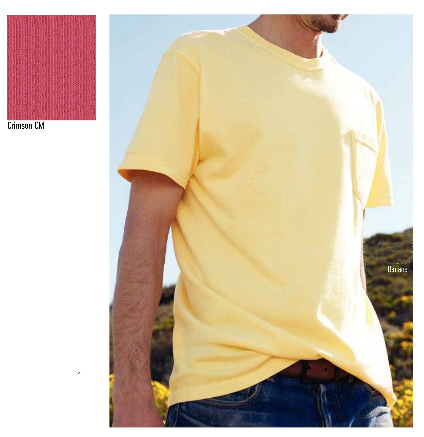Comfort Colors pocket tees 6030 Crimson Red Size L gallery