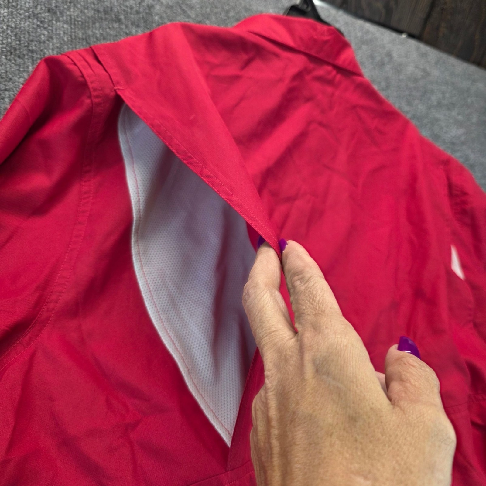 Habit Mens Fishing Shirt 2XL Red Short Sleeve Outdoor Campcore UPF 40+ Hike Gorp gallery