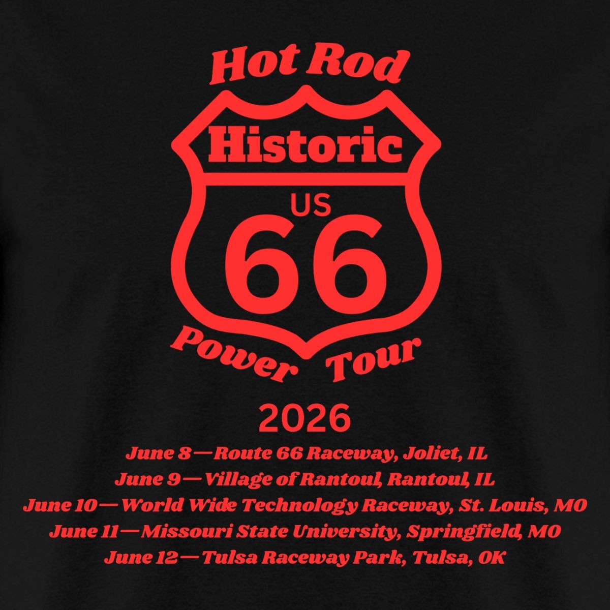 Hot Rod Power Tour 2026 | US Car Show | Historic Route 66 Men's T-Shirt gallery