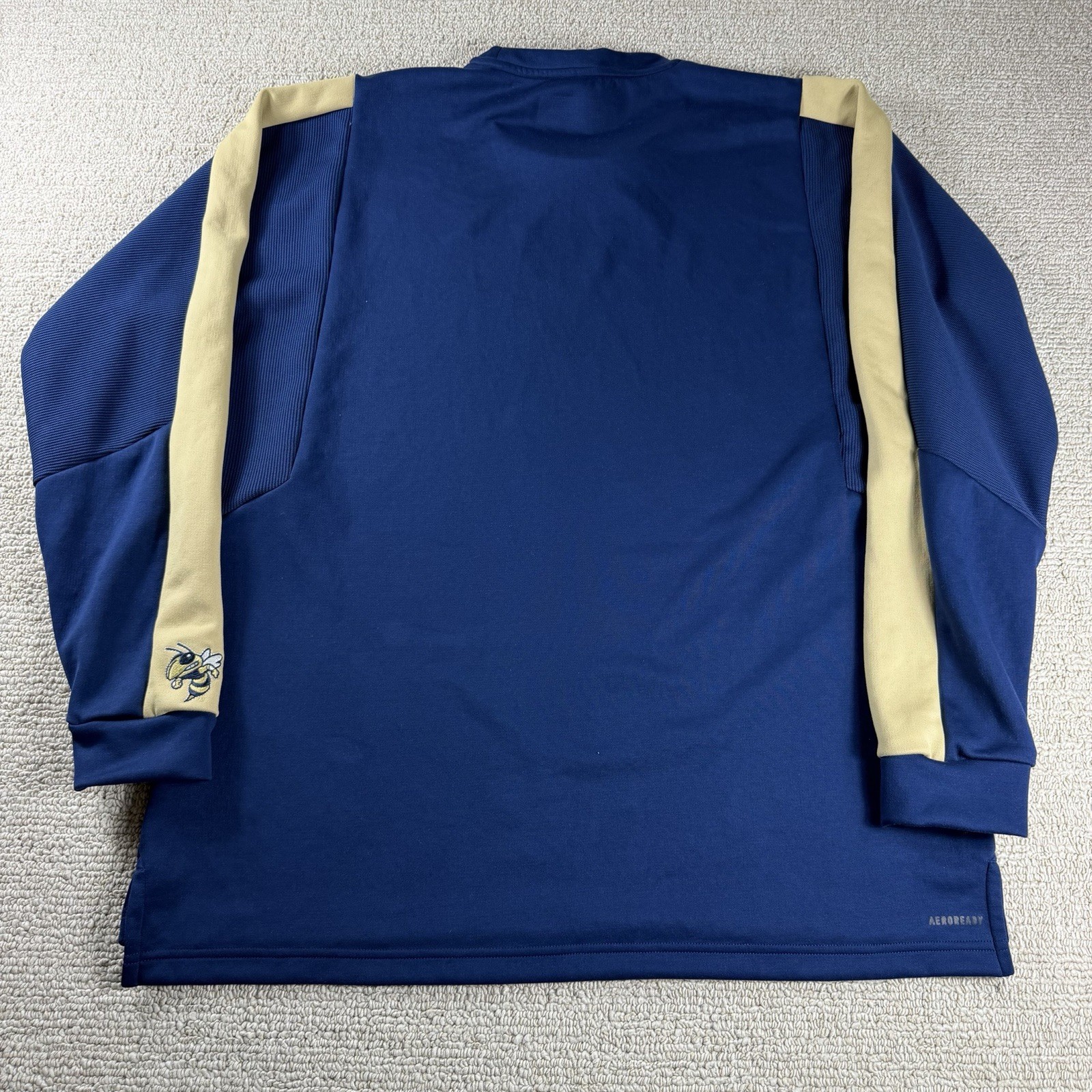 Adidas Georgia Tech Yellow Jackets Long Sleeve Shirt Blue Gold Men’s Size XLT gallery