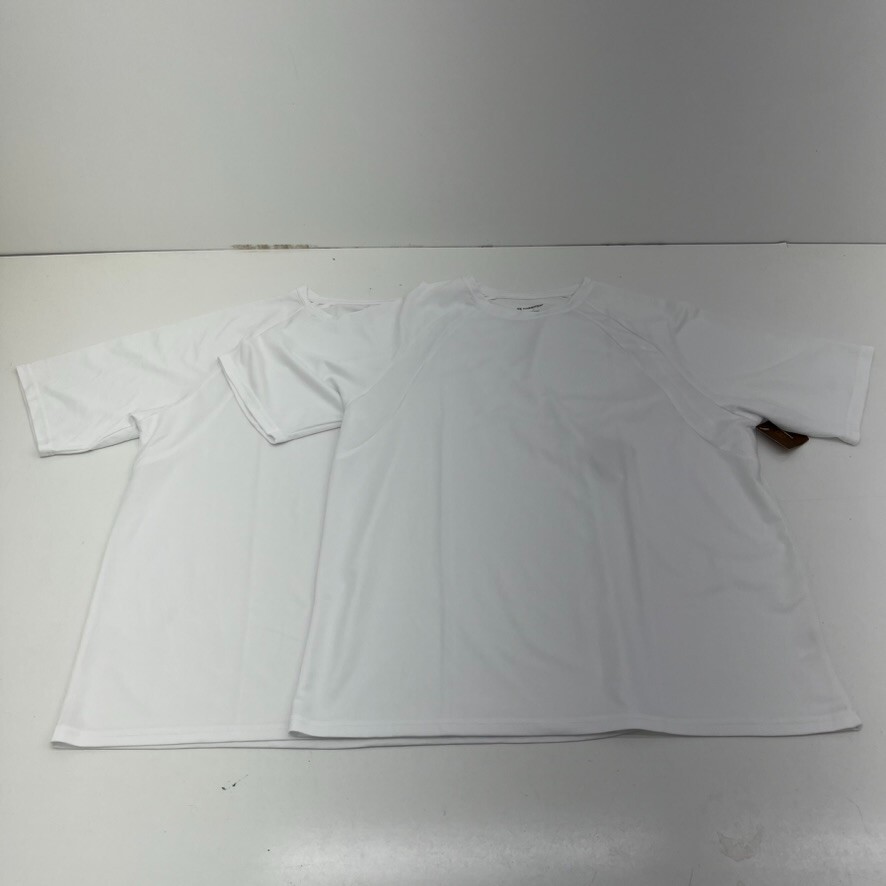 Harriton White 2 Pack Short Sleeve Athletic T-Shirts Men’s Size X-Large NEW