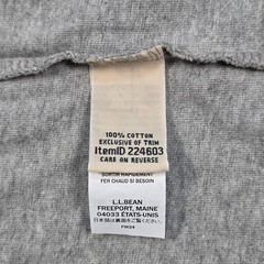 NWT L.L. Bean Carefree Unshrinkable Tee Shirt Mens Large Traditional Fit Gray LS