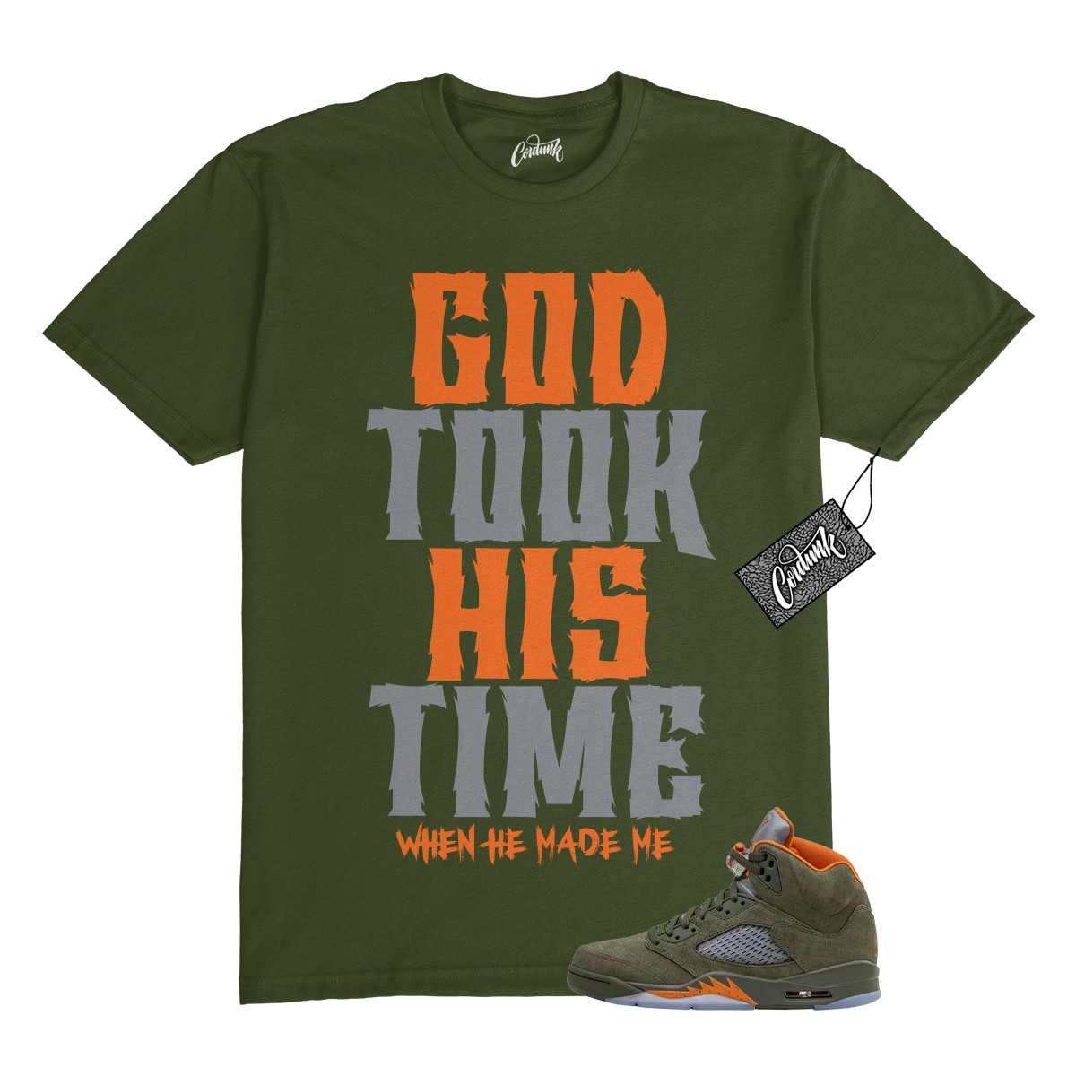 5 Olive Army Solar Orange Black Grey T Shirt Match G2