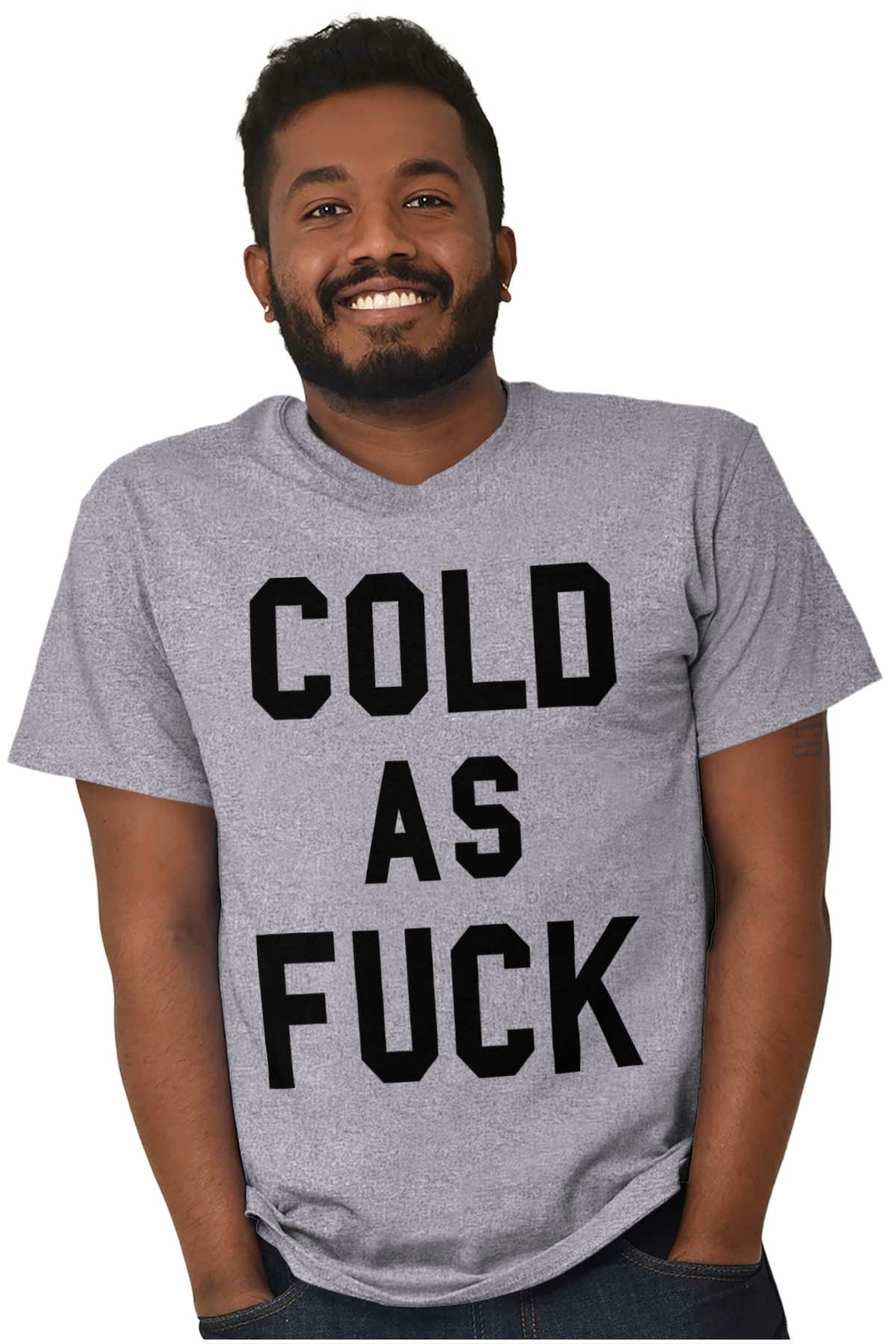 Cold AF Always Freezing Frigid Funny Gift Womens or Mens Crewneck T Shirt Tee gallery