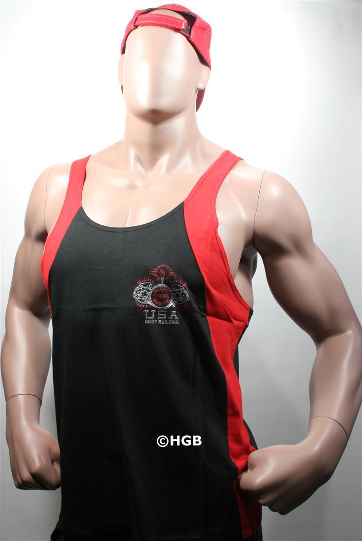NEW Mens Workout NPC Bodybuilding Wear Fat Strap Tank Top Gym Clothing All Sizes gallery
