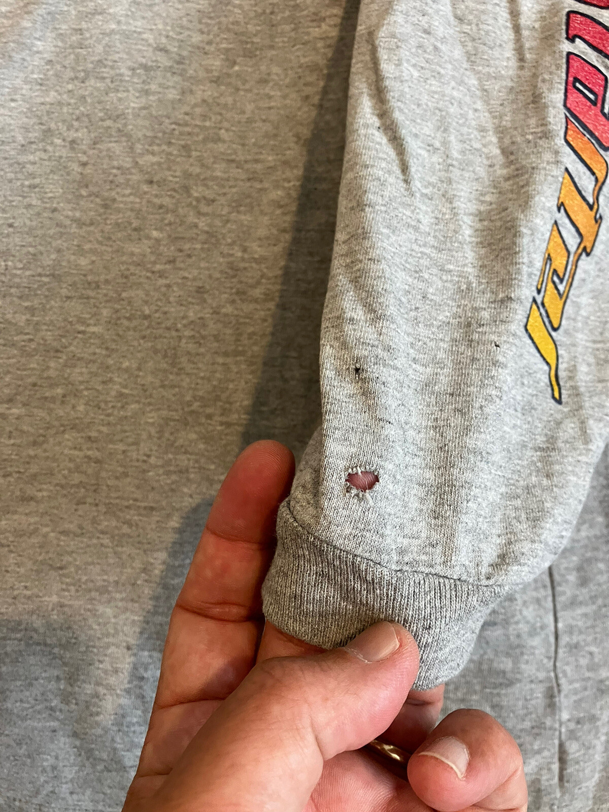 Vintage - Starter - Gray Long Sleeve T Shirt - Spellout Logo On Sleeve - XXL gallery