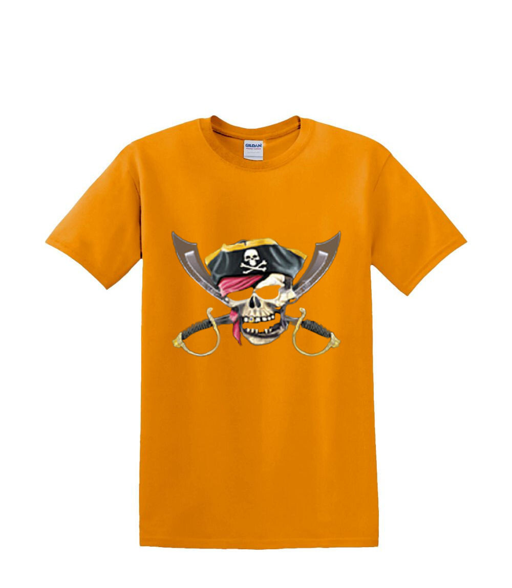T-Shirt S to 2xl 3xl - PIRATE SKULL SWORDS fun humor adult gallery