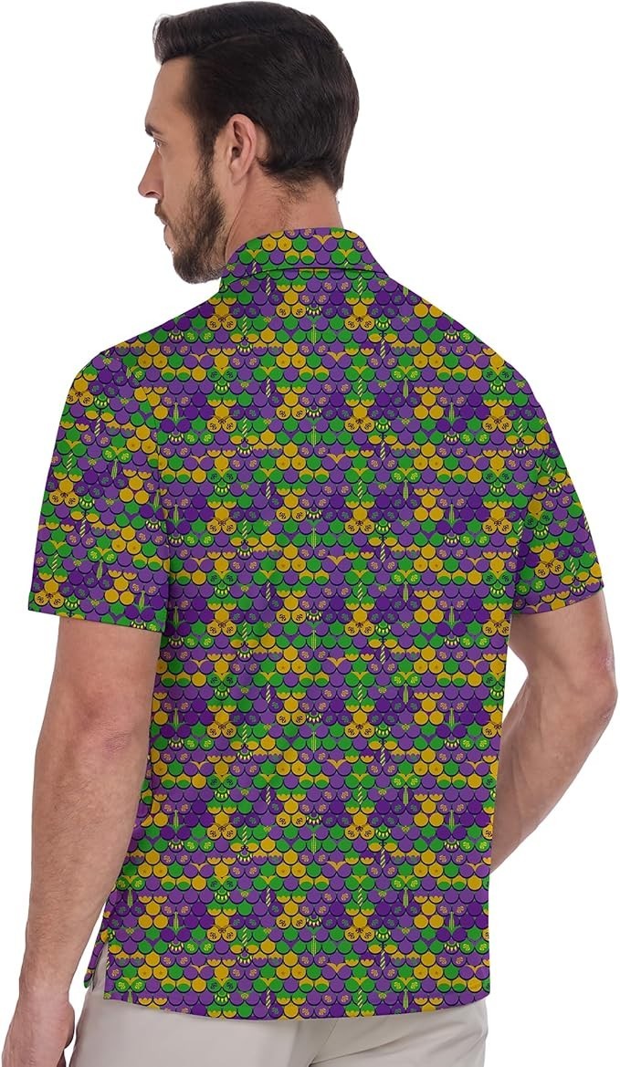 Mardi Gras Fat Tuesday Party Shirt Polo Dress Funny Golf Boob BEER Medium gallery