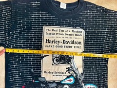 Vintage 1995 Harley Davidson Brick Wall All Over Print MILWAUKEE Graphic Large