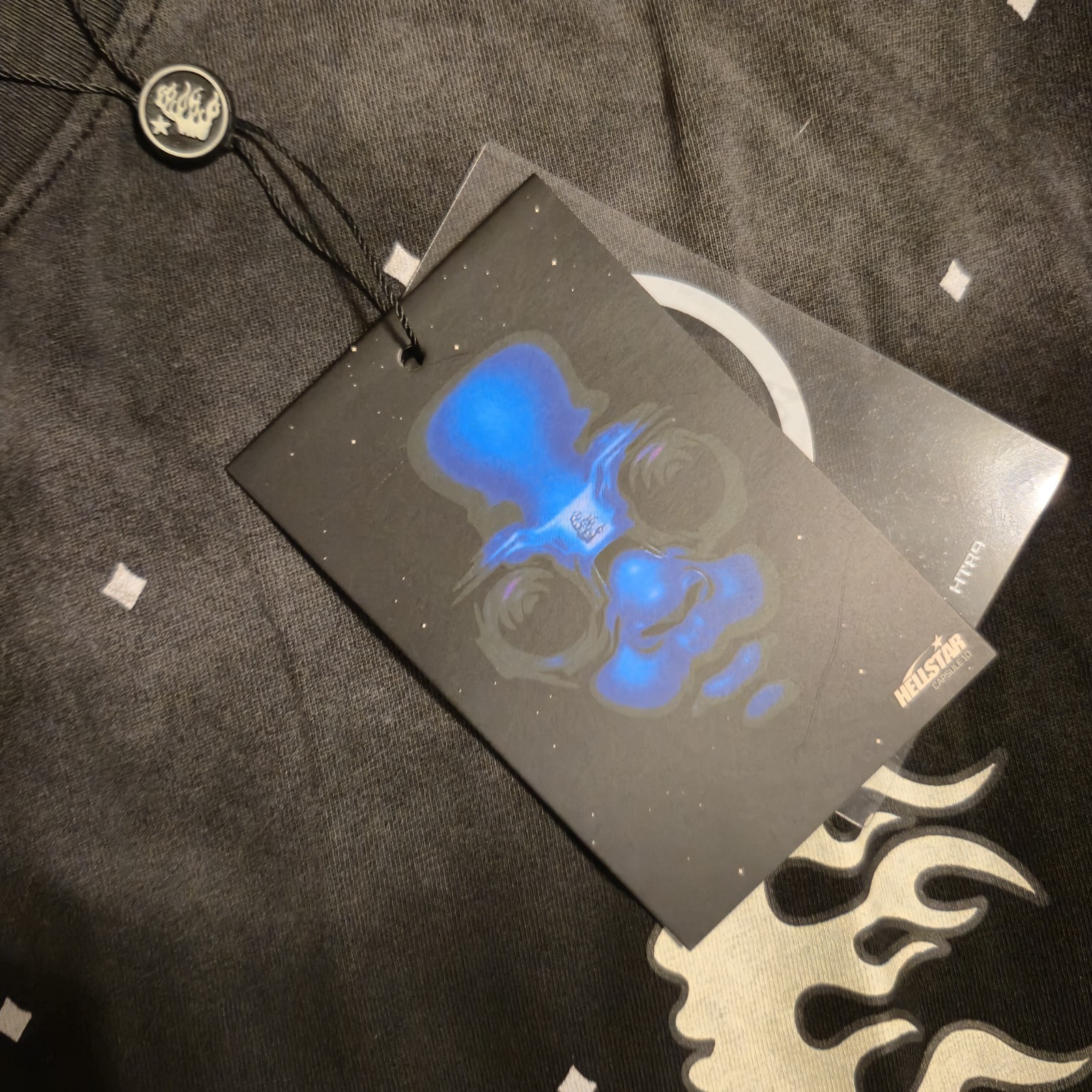 Hellstar Faded Black Sparkle Graphic Tee Mens Large NWT Oversized Y2K Streetwear gallery