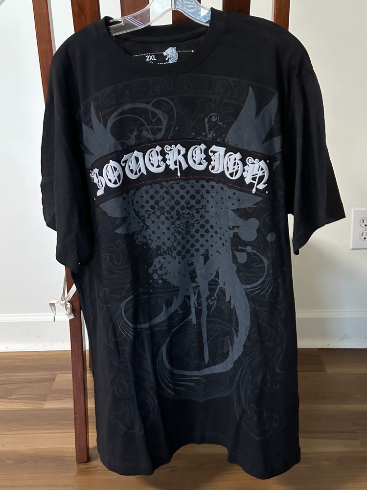 Delf Trading Inc. Imperious Brand Men’s Tshirt Black with Red/Gray Design