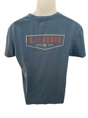 Billabong Blue Graphic Logo Tee Shirt Est. 1973 Men M Medium