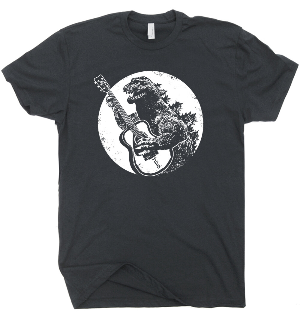 Guitar T Shirt Dinosaur Playing Gibson Acoustic Electric Bass Men Women Japan gallery